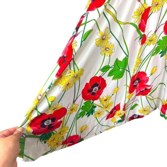 Vintage 1970’s Sunshine Alley Bright Floral Fit & Flare Dress - Picture 4 of 12